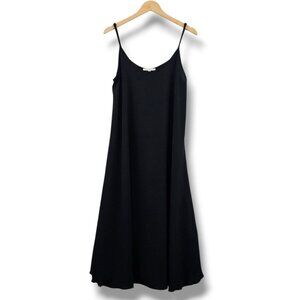 Tash + Sophie Black Spaghetti Strap Slip Dress L Minimalist‎ Classic Whimsigoth